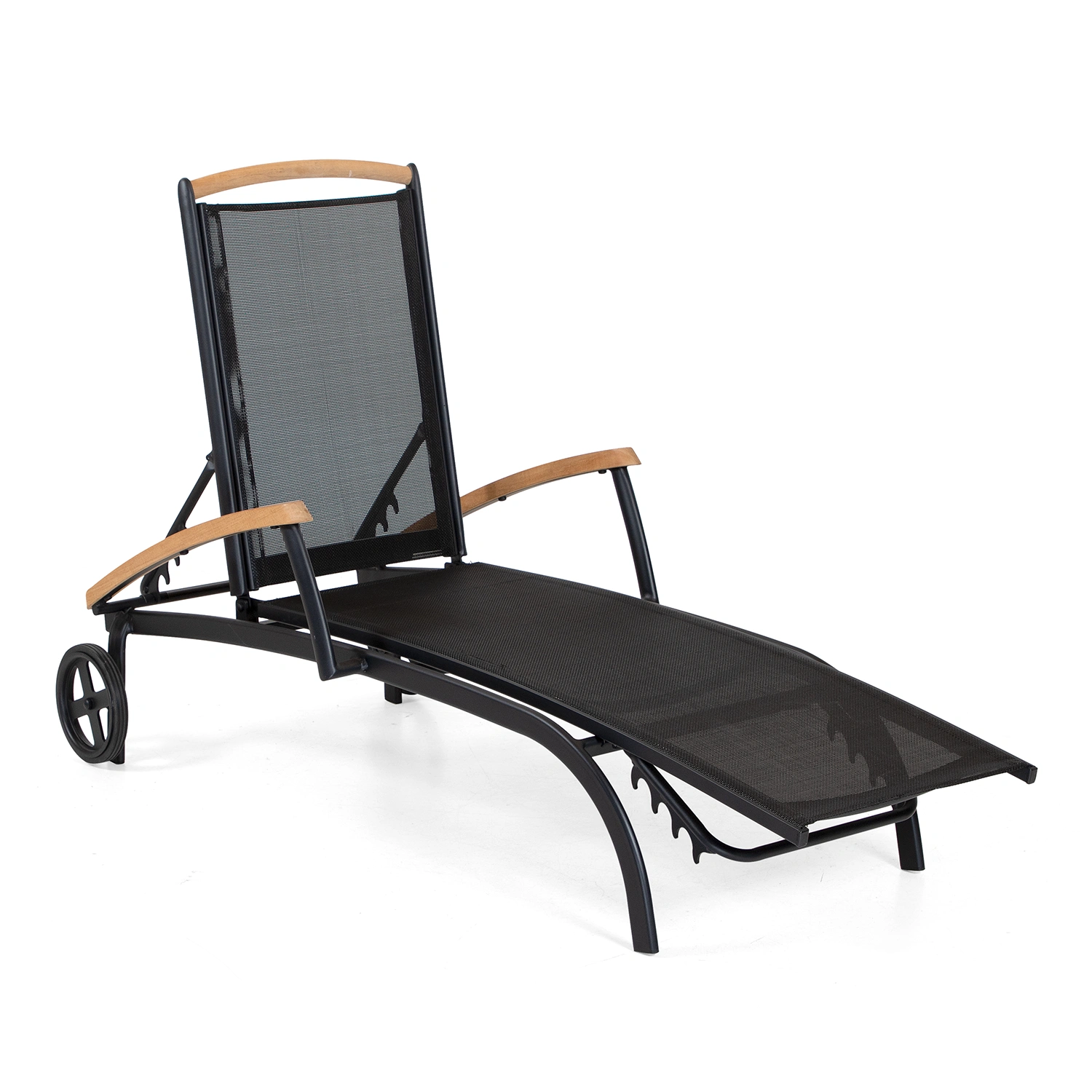 Andy solsäng svart/svart/teak