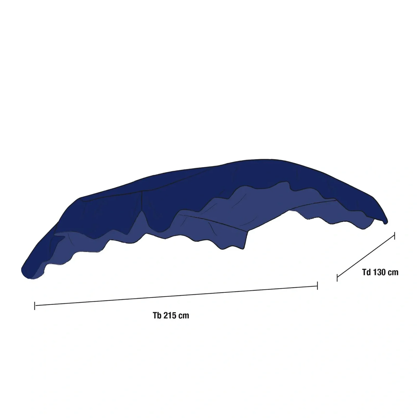 Prag hammocktak välvt blå