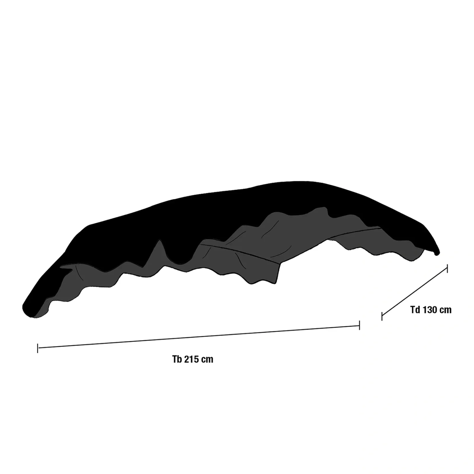 Prag hammocktak välvt svart