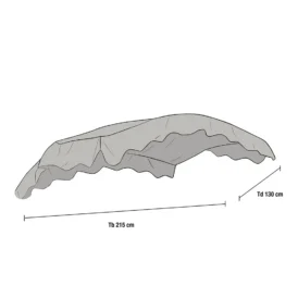 Skiss på Prag välvt hammocktak i grått.