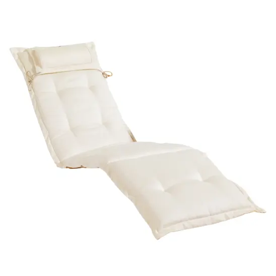 Fritab Canyon Däckstolsdyna offwhite strukturdralon 52 cm bred
