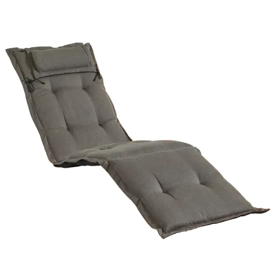 Fritab Canyon Däckstolsdyna taupe strukturdralon 52 cm bred