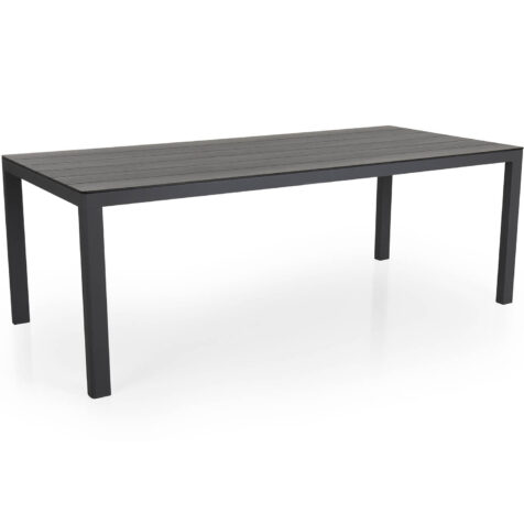 Rodez stort matbord i nantracitgrått med grå laminatskiva.