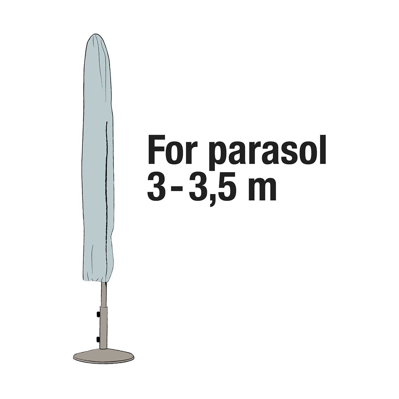 Parasollskydd för parasoll mellan 300 cm och 350 cm.