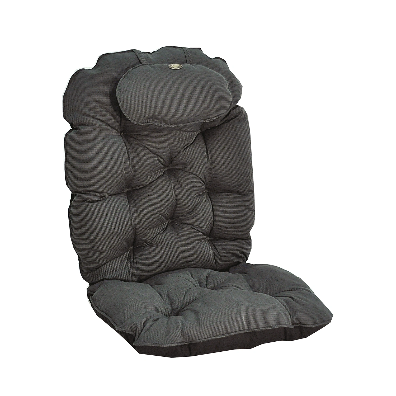 Fritab Snurr och gung Lyx dyna antracitgrå strukturdralon