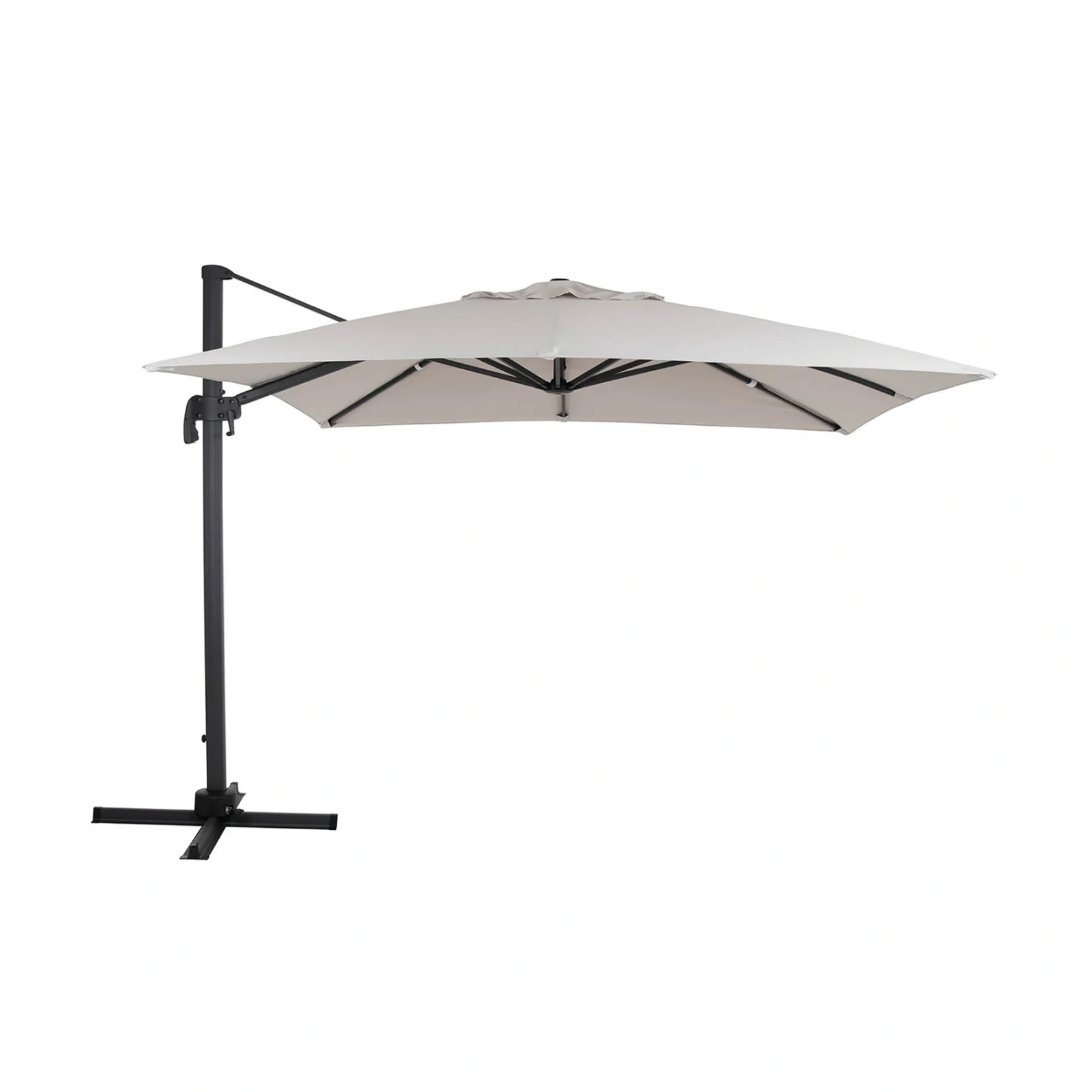 Linz frihängande parasoll antracit/khaki 300×300 cm