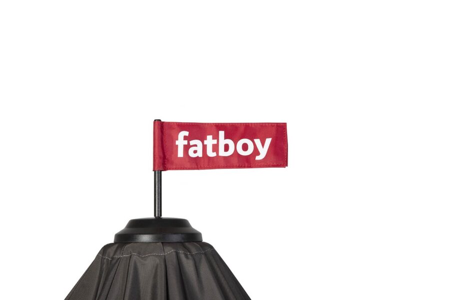 En närbild på Fatboy Stripesol i färgen Taupe.