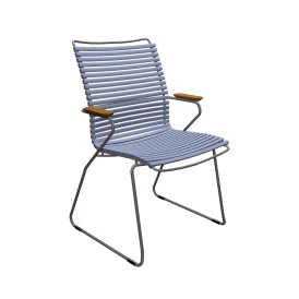 Click karmstol hög rygg duvblå