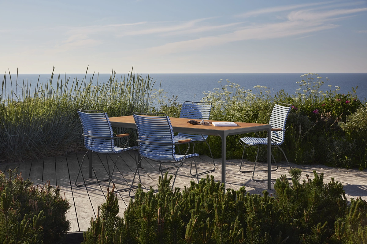 Click karmstol hög rygg duvblå