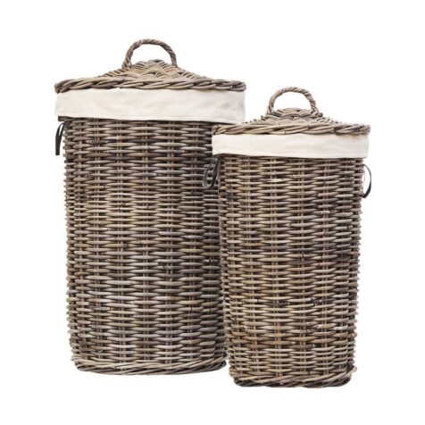 Tvättkorgar i naturrotting Kubu Grey från artwood