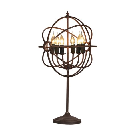 Gyro bordslampa ljuskrona rost antik ifrån Artwood