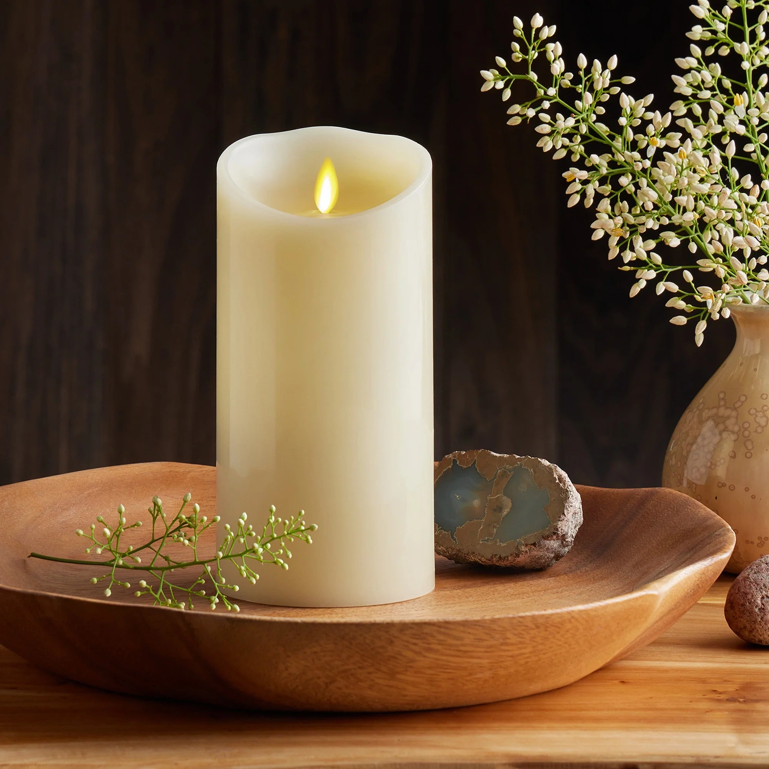 Luminara blockljus inomhus Ivory 18 cm