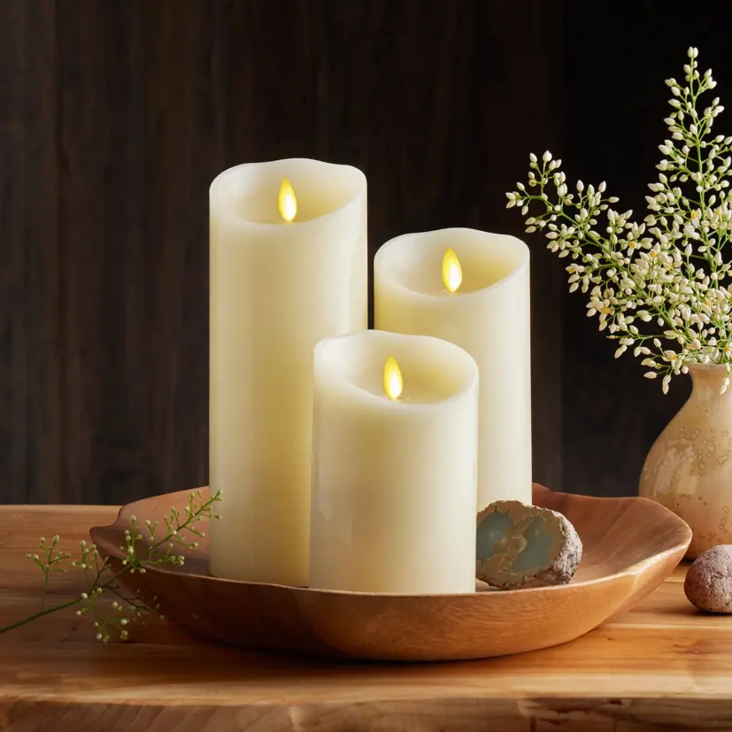 Luminara blockljus inomhus Ivory 18 cm