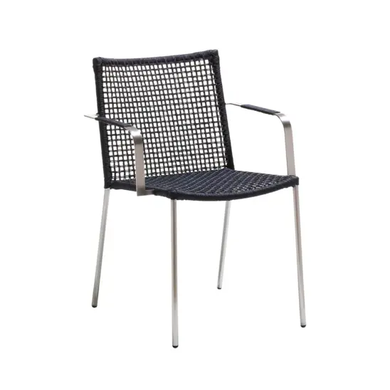 Straw rope karmstol antracit