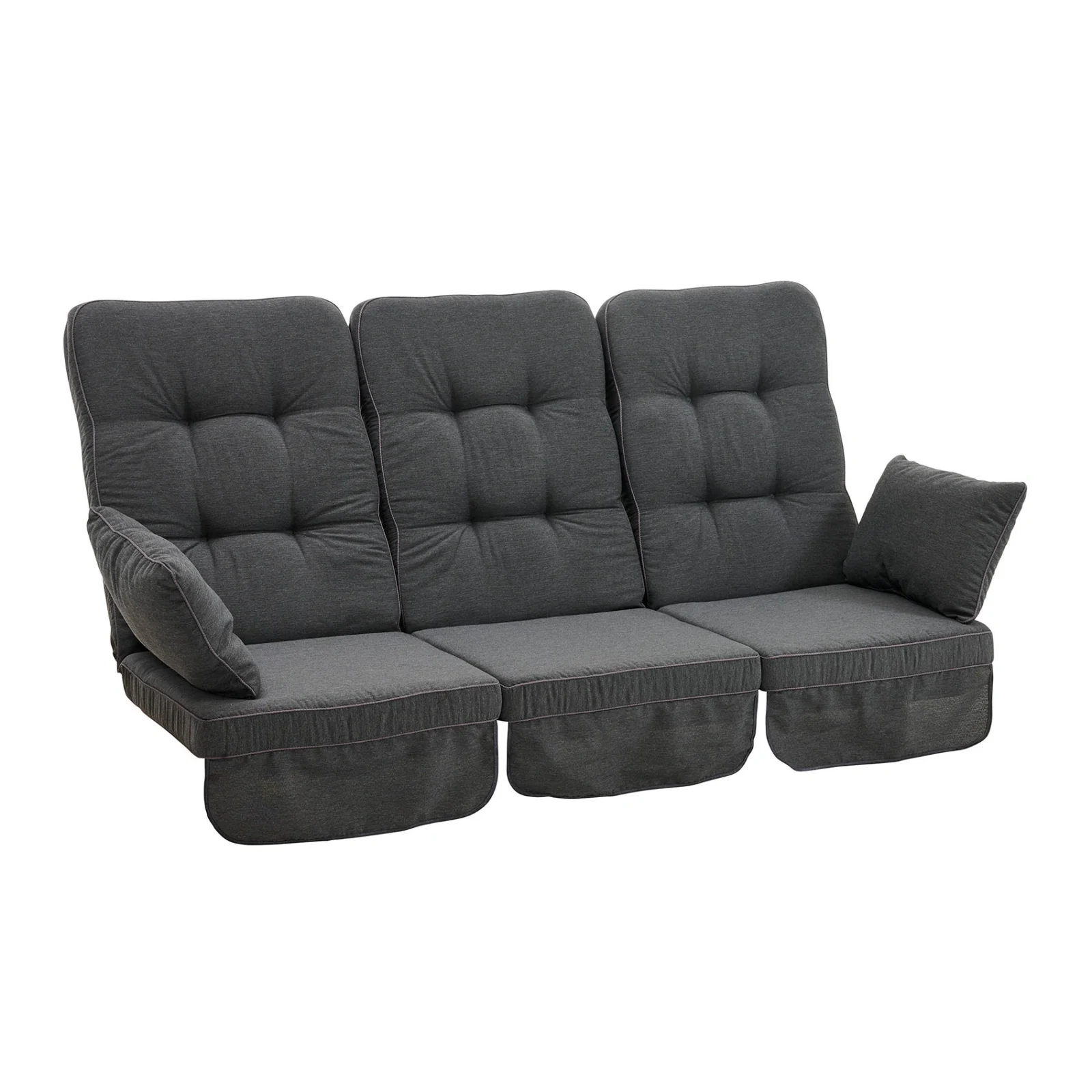 Softa Delux hammockdynor hög rygg - ljus antracit bomull/polyester
