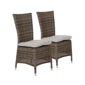 Ninja matstol rustik inkl. dyna, (2 stycken)