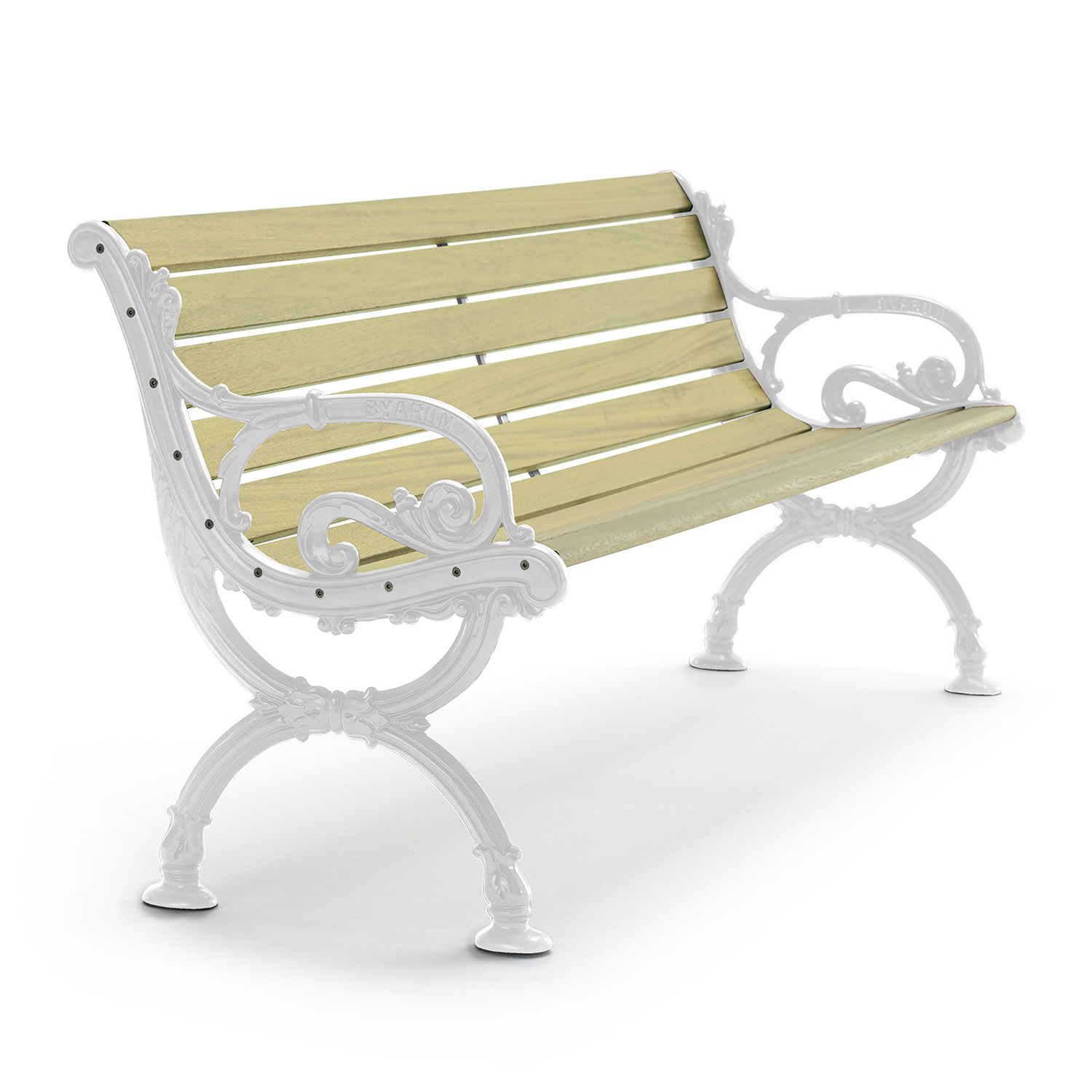 Product Image for Byarum soffa vitlackad 125 cm