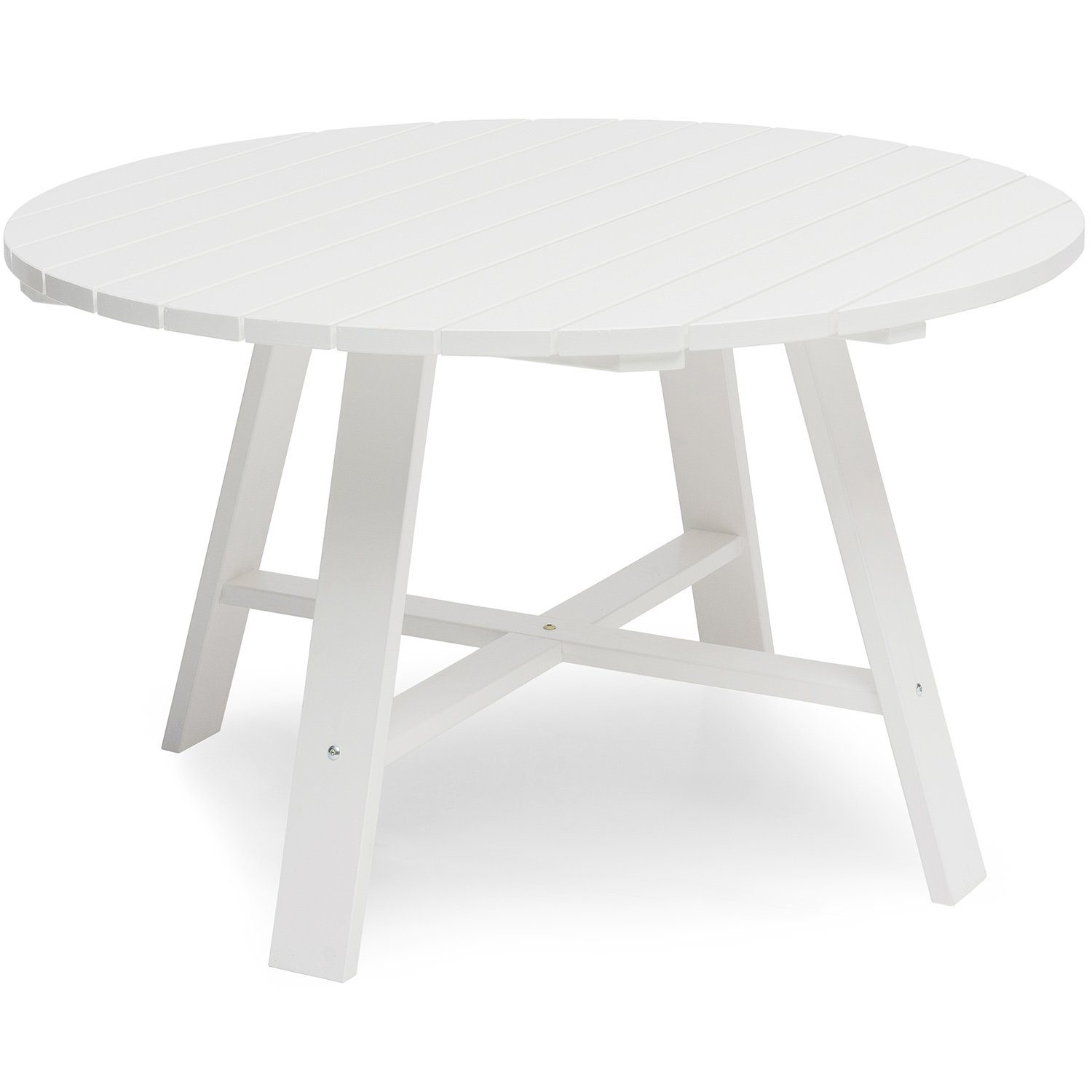 Läckö matbord i vitt 120 cm i diameter från Hillerstorp.
