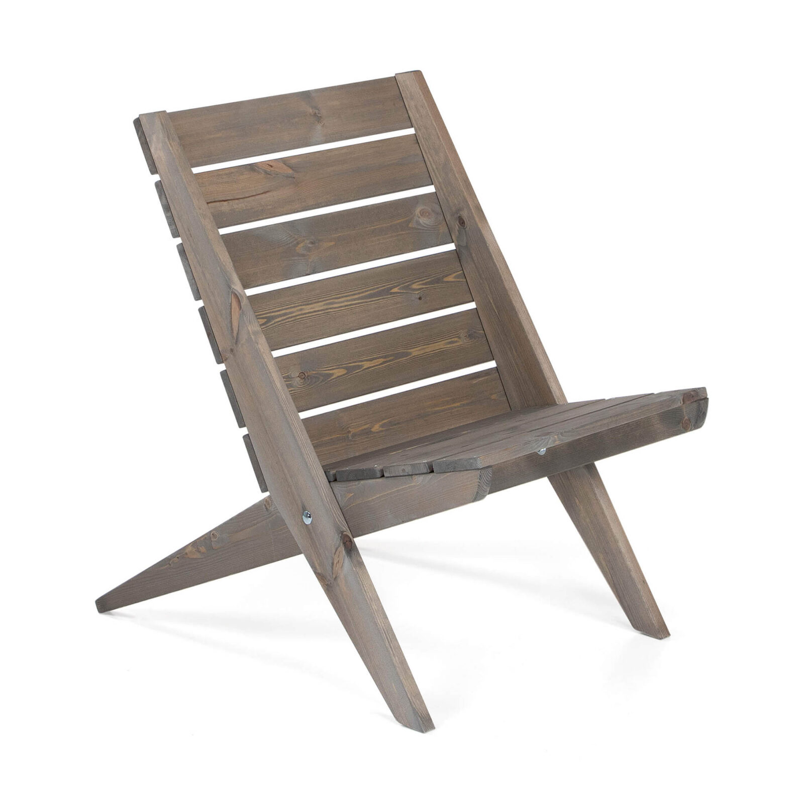 Granny stol furu oljad grå