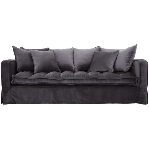 Greenwich 3-sits soffa i velvet iron grey från Artwood.