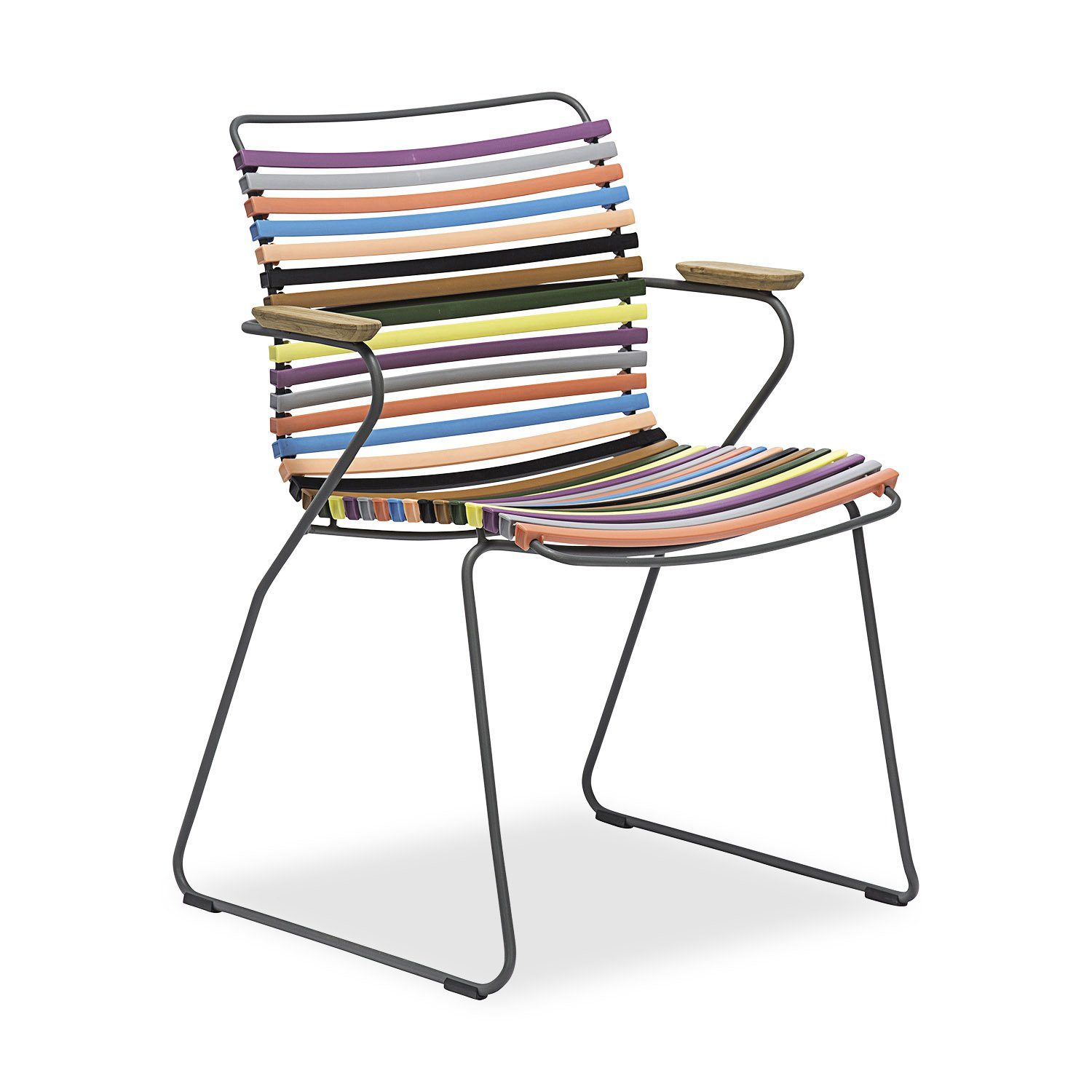 Click karmstol med låg rygg i multicolor 1.