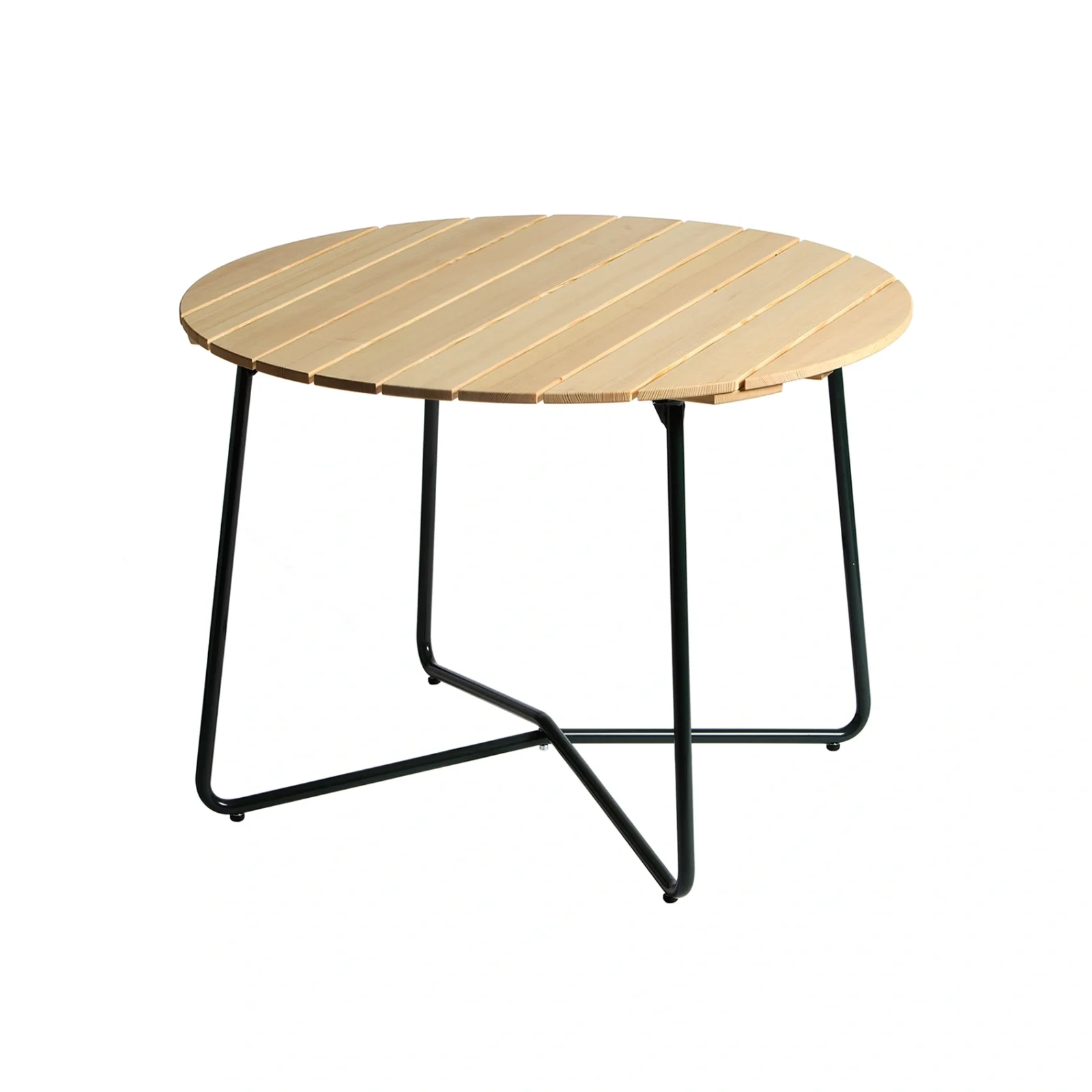 9A bord oljad furu / mörkgrön Ø100 cm