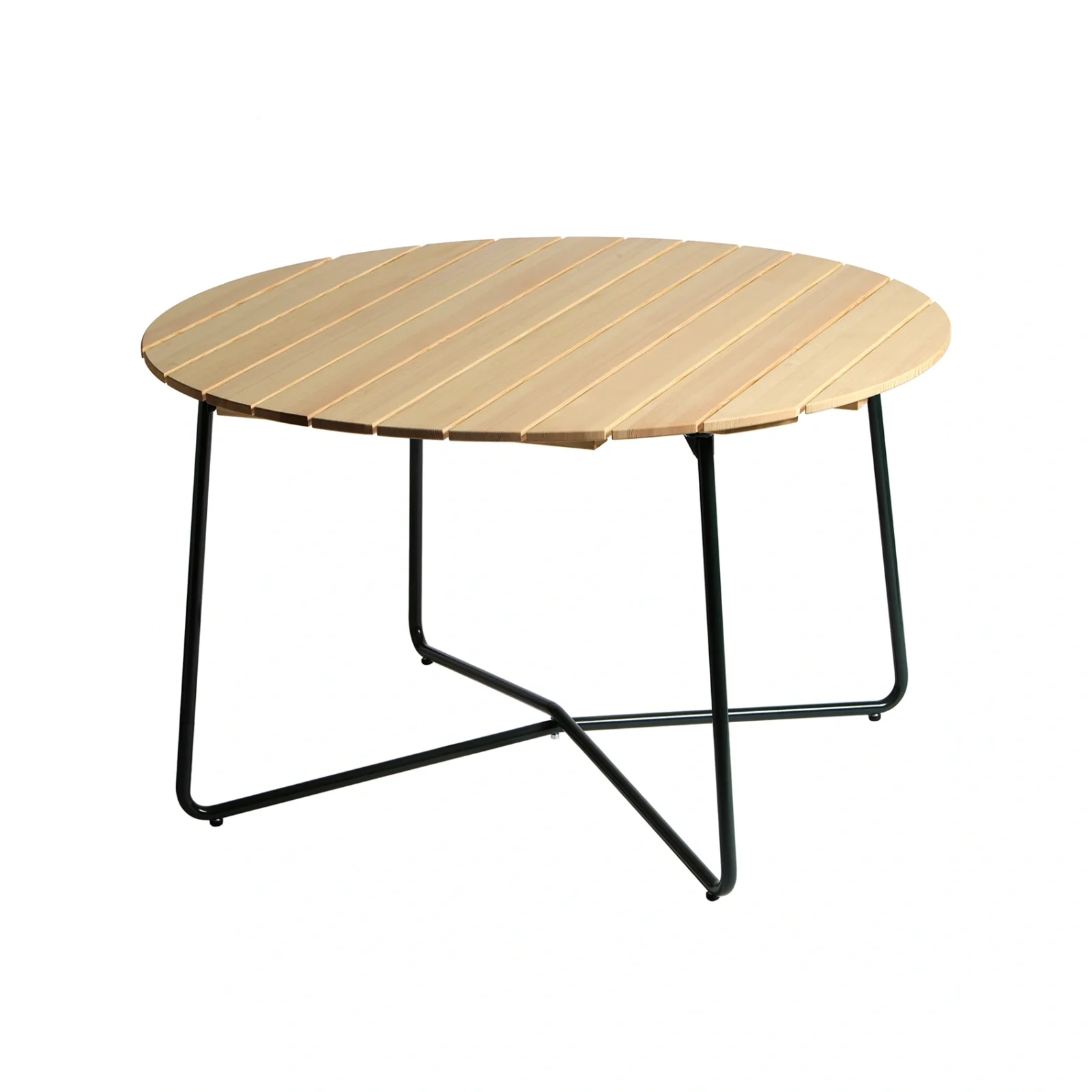 9A bord oljad furu / mörkgrön Ø120 cm