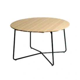 9A bord oljad furu / mörkgrön Ø120 cm