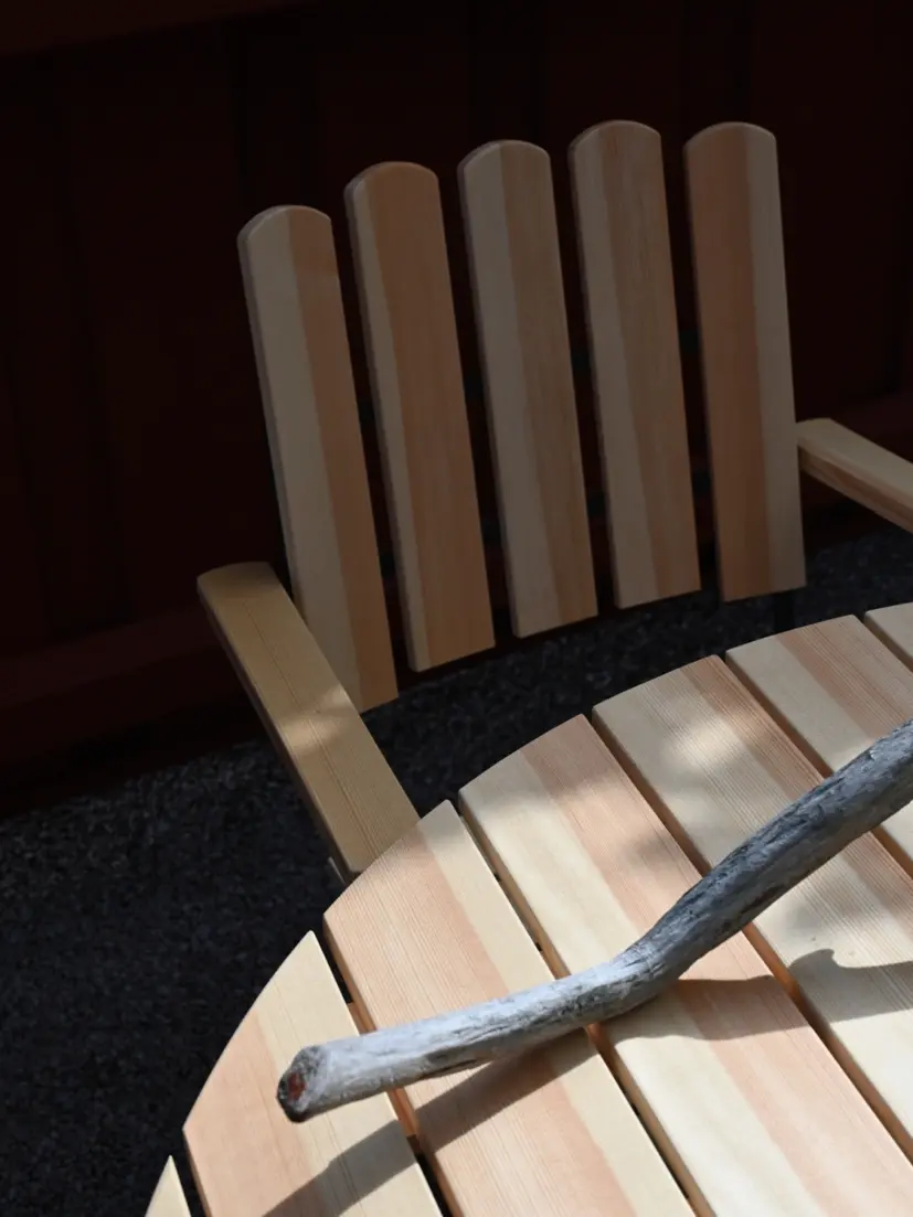 Klassikergrupp oljad furu / mörkgrön, Ø120 cm 5+1