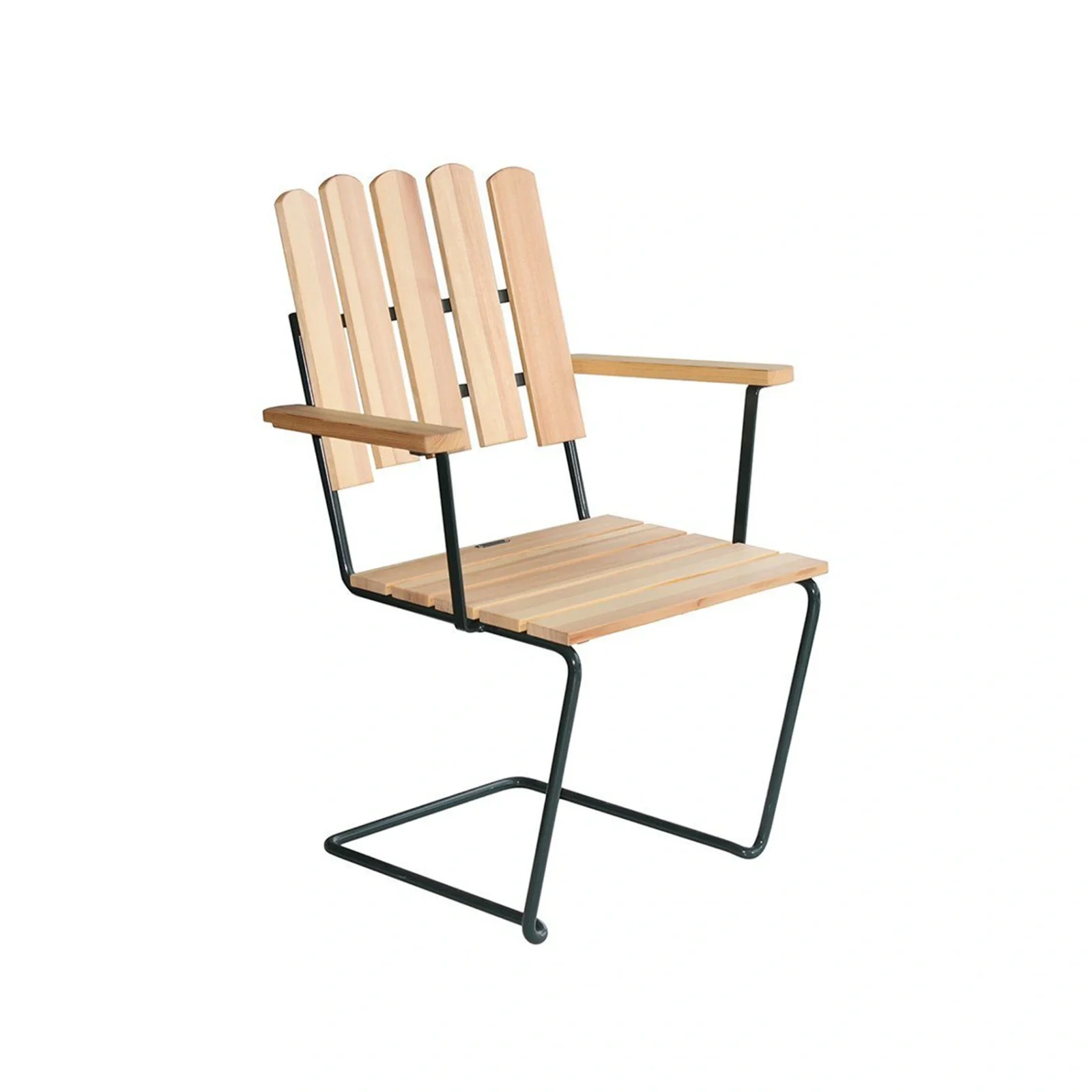 A2 fåtölj oljad furu/mörkgrön