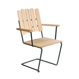 A2 fåtölj oljad furu/mörkgrön