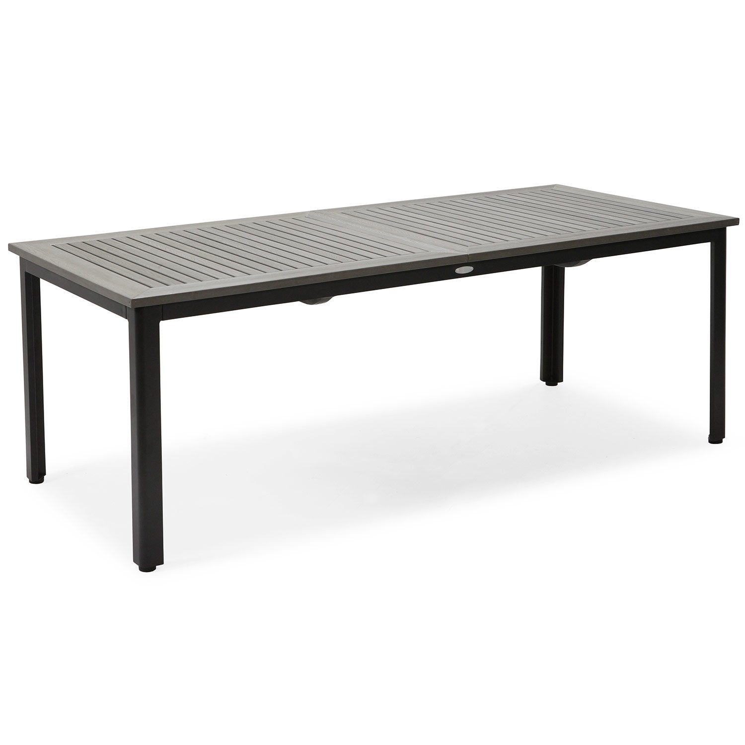 Nydala bord från Hillerstorp i svart aluminium med nonwoodskiva i storleken 90x200/280 cm.