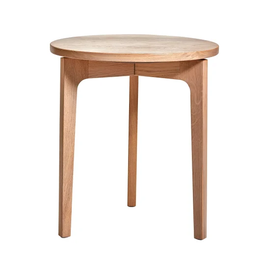 Höllviken sidobord vitpigmenterad ek, Ø45 cm