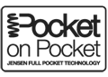 Jensen Pocket on Pocket logotyp.