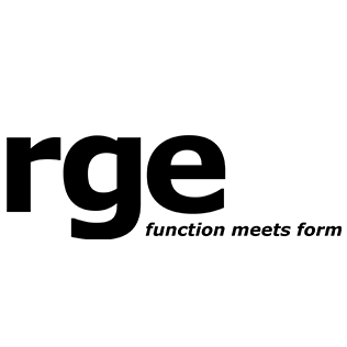 Logotyp för varumärket RGE.