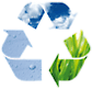 Bild på återvinningssymbol