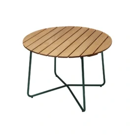 9A bord oljad ek / mörkgrön Ø100 cm