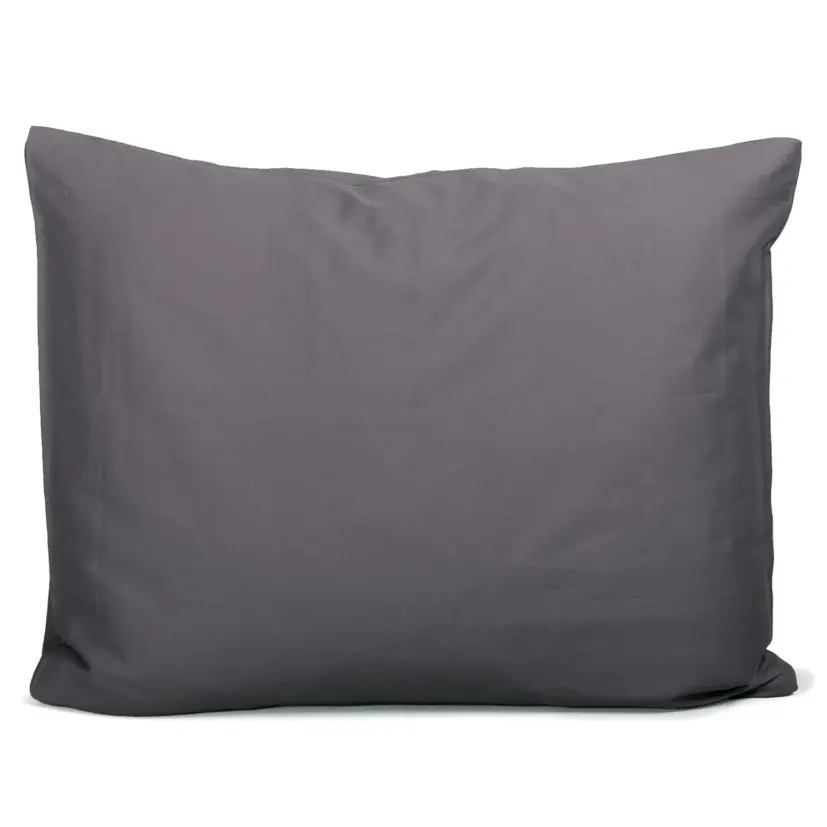 Örngott Ekologisk bomullsatin mörkgrå 50x60 cm