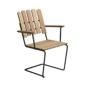 A2 fåtölj oljad ek/mörkgrön