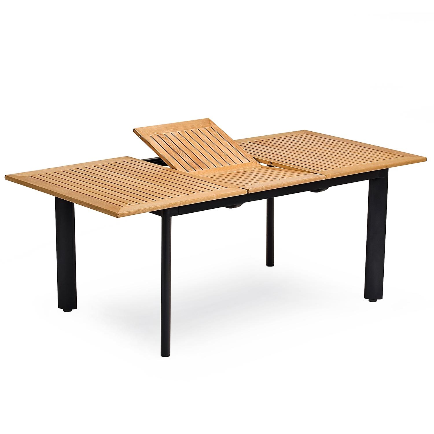 Nydala bord svart/teak 150/200x96 cm