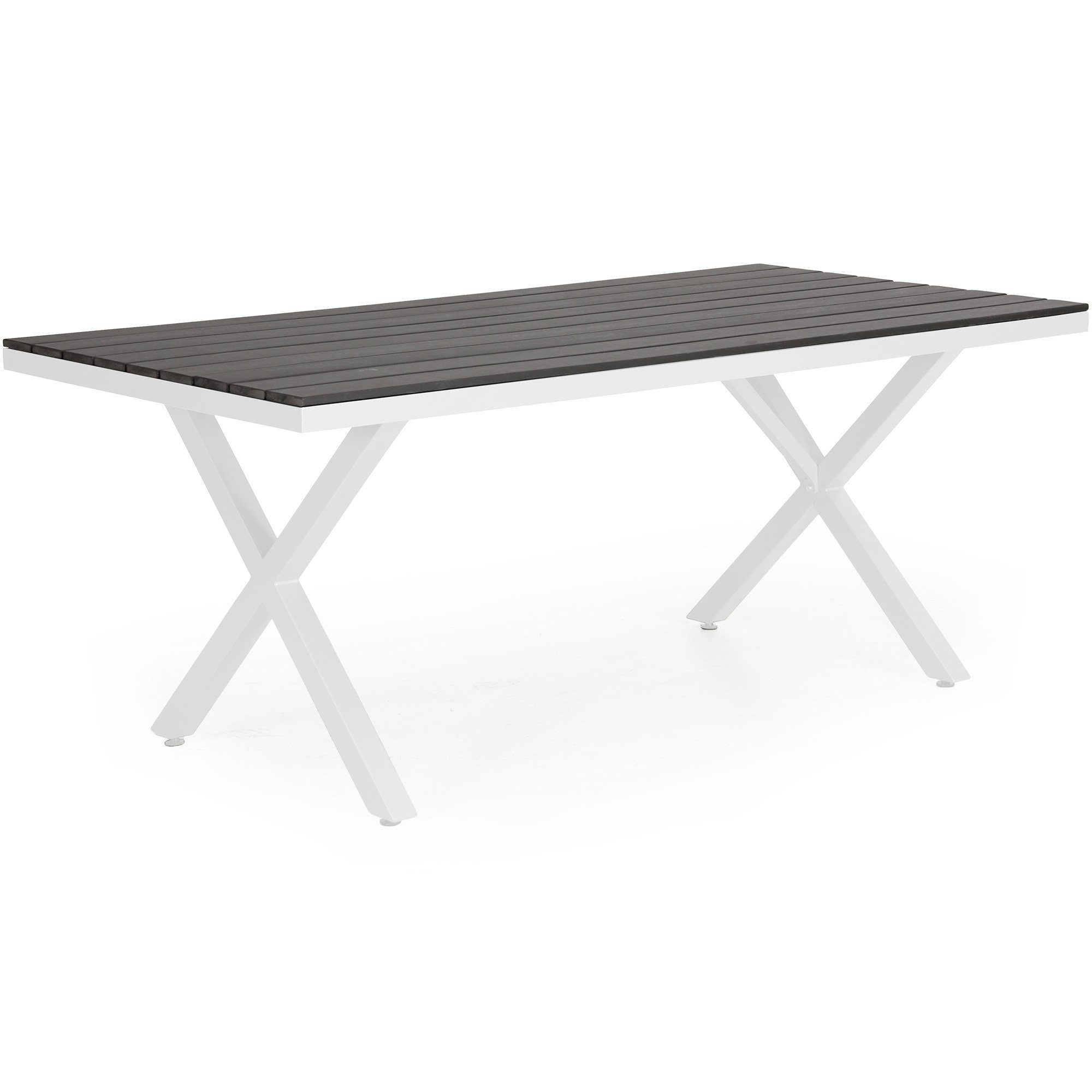Stort matbord i aluminium och nonwood från Brafab.