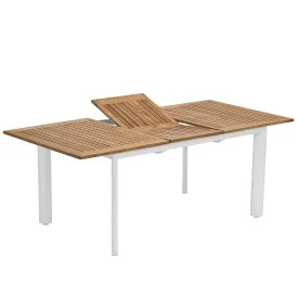 Nydala bord vit/teak 150/200x96 cm