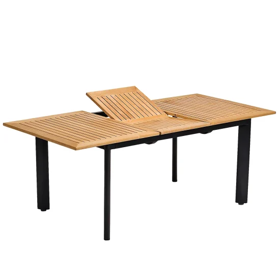 Nydala bord svart/teak 150/200x96 cm