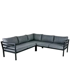 Weldon hörnsoffa svart