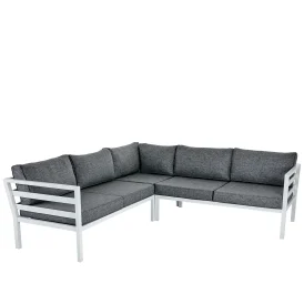 Weldon hörnsoffa vit/grå