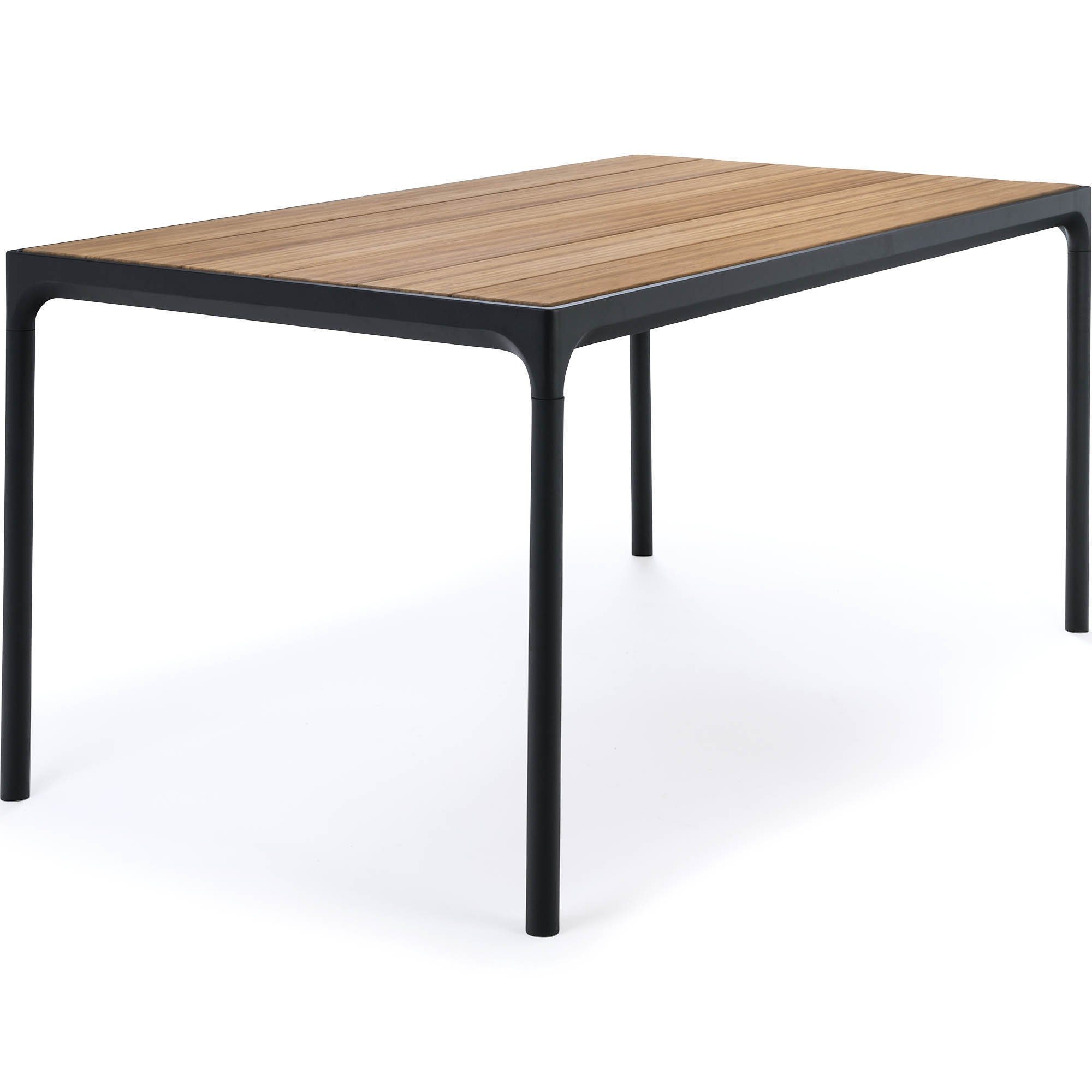 Four bord svart/bambu 160x90 cm