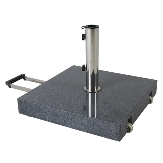 Mito parasollfot med hjul granit blank 50 kg