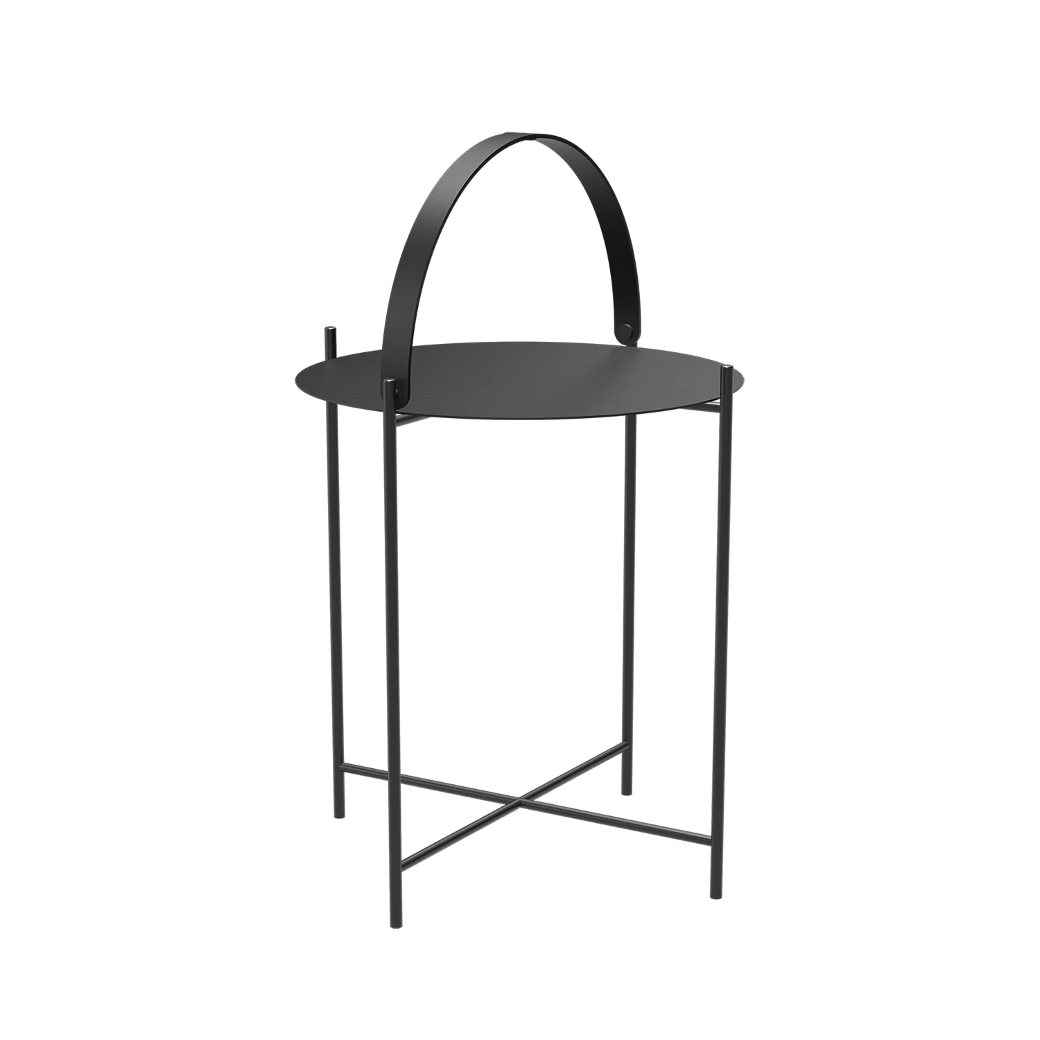 Edge sidobord svart Ø46 cm