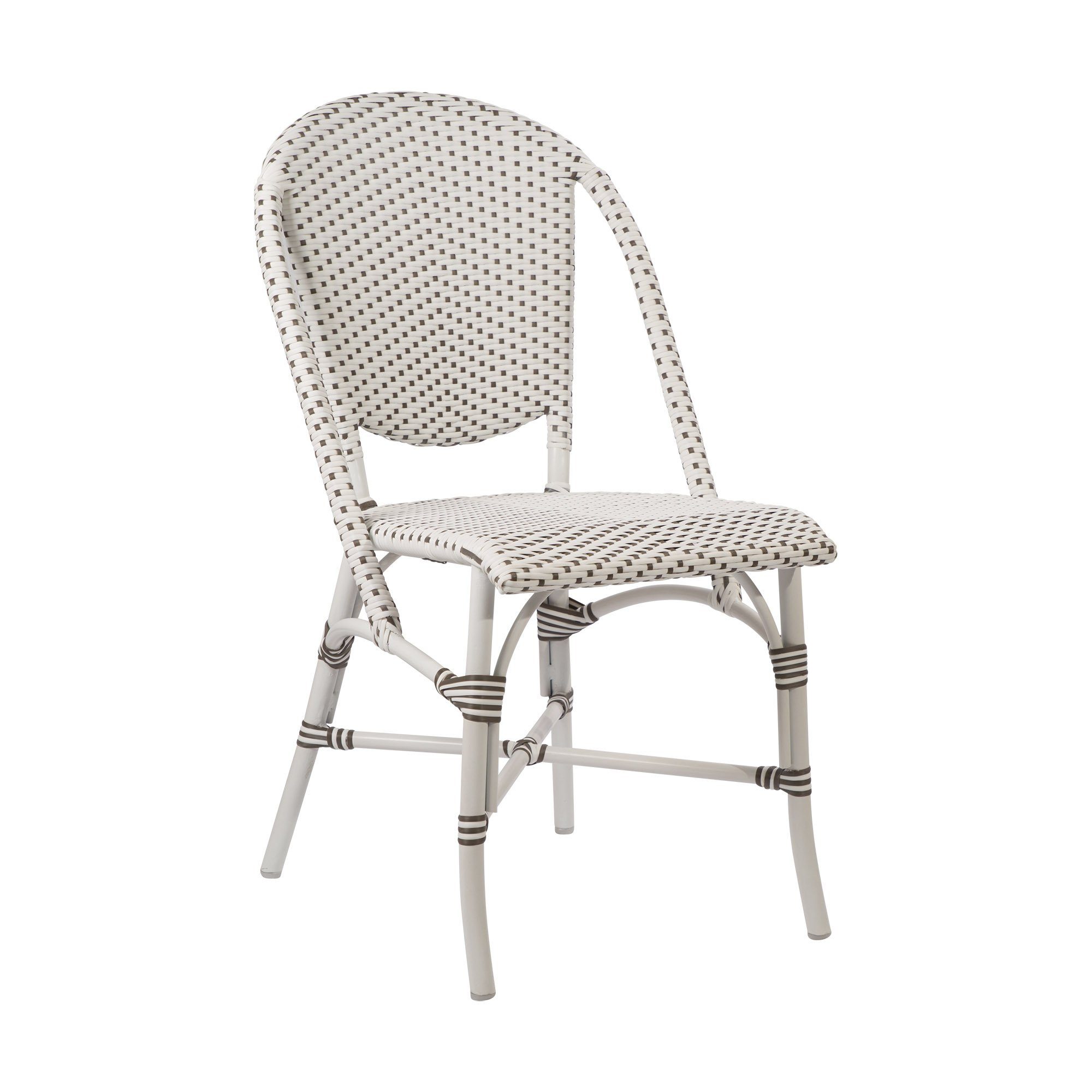 Sofie matstol i aluminium och konstrotting från Sika-Design.
