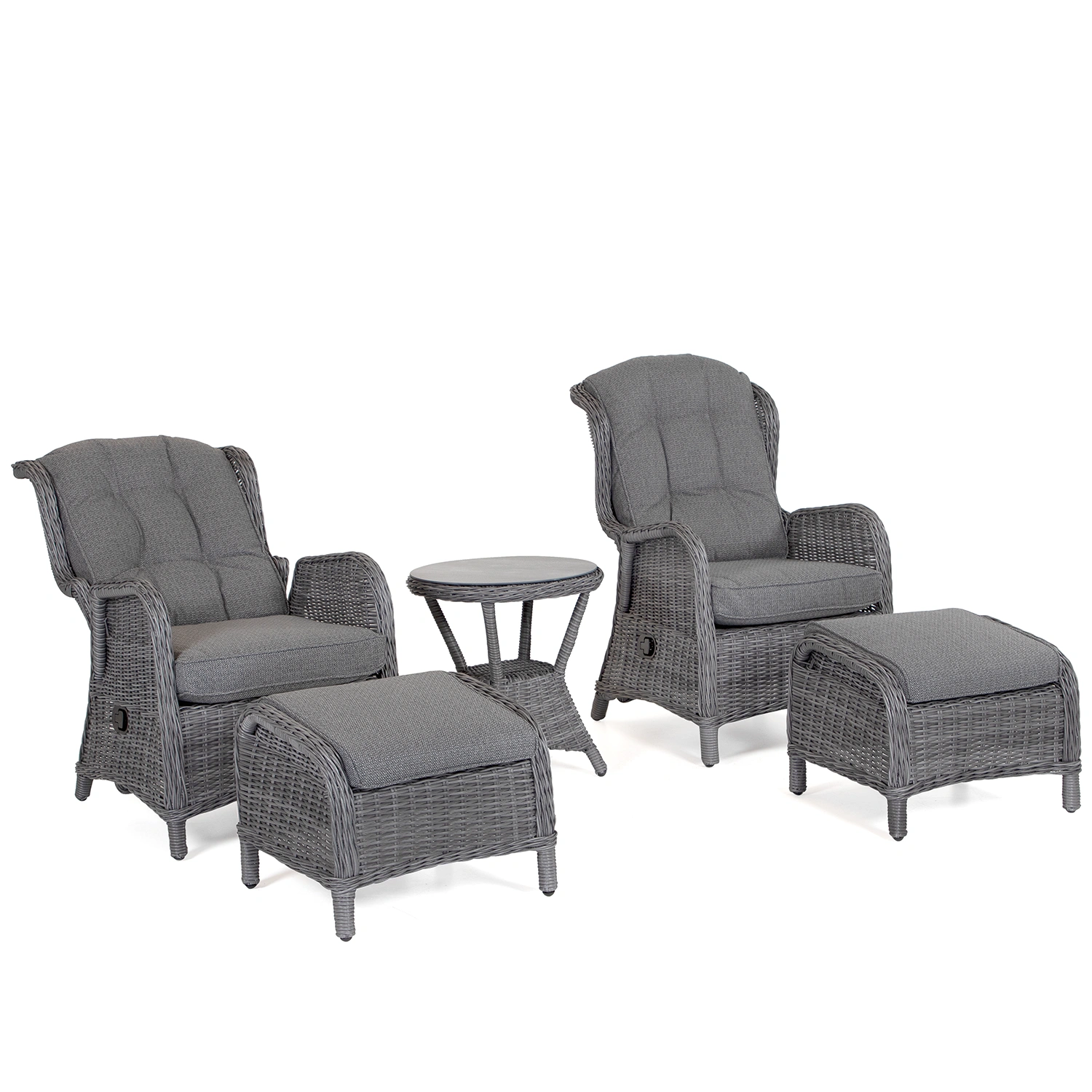 Rio fåtöljgrupp - ställbar, antracitgrå/mörkgrå allvädersdyna